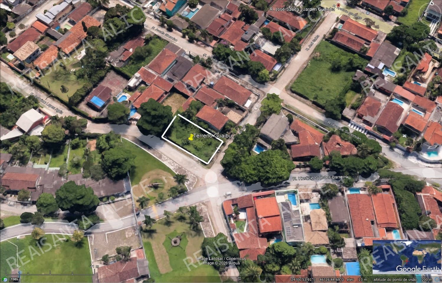TERRENO À VENDA EM FRENTE AO FORTE DOS ANDRADAS – GUARUJÁ